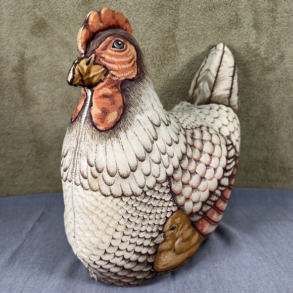 Stuffed Plush, Fabric Chickens, Hens and Chicks, Lot of 3 - Picture 15 of 16